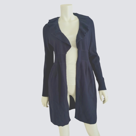 Rebecca Taylor Navy Blue Cardigan  / Jacket Size Small - Picture 1 of 9